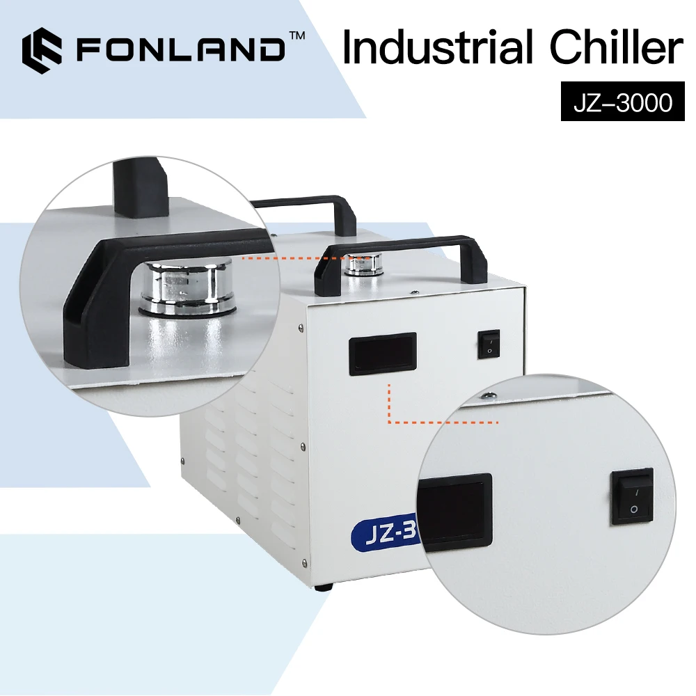 Laser Industrial Chiller - Refroidisseur d'eau industriel FONLAND JZ-3000 DG110V